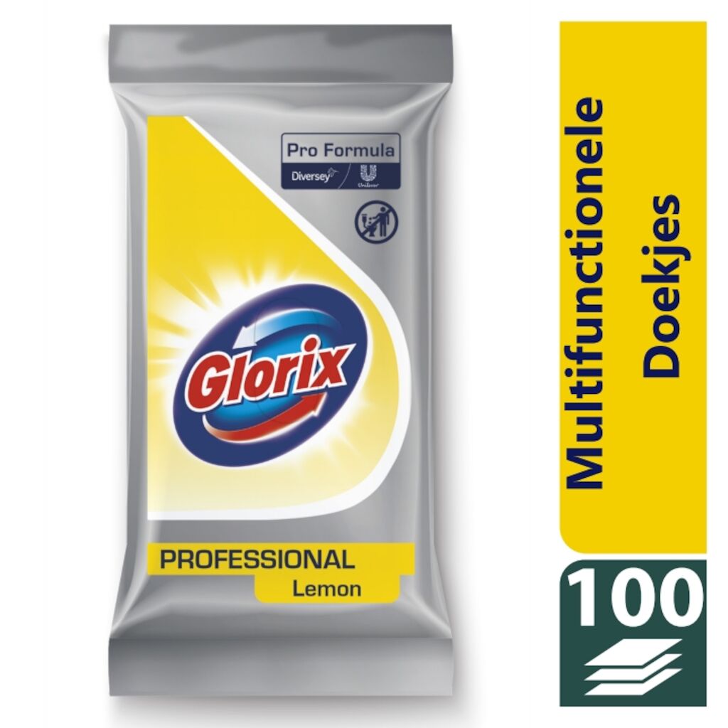 Glorix Pro Formula Multifunctionele Reinigingsdoekjes 4x100st